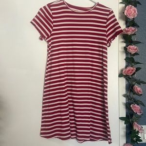 Casual Dress, Red and White, Kids 14/16